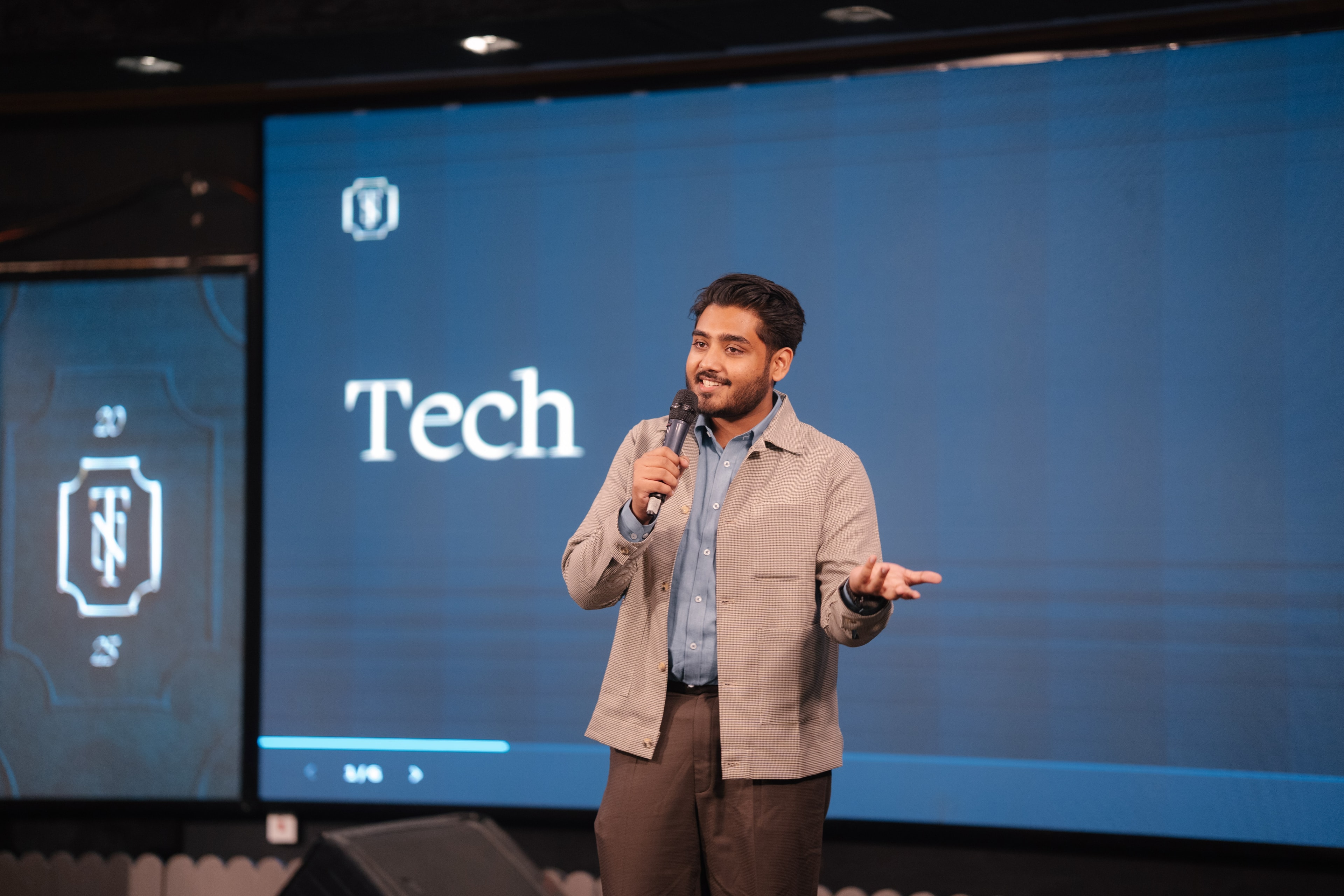 Mir Rezwan Navid speaking at a technology event