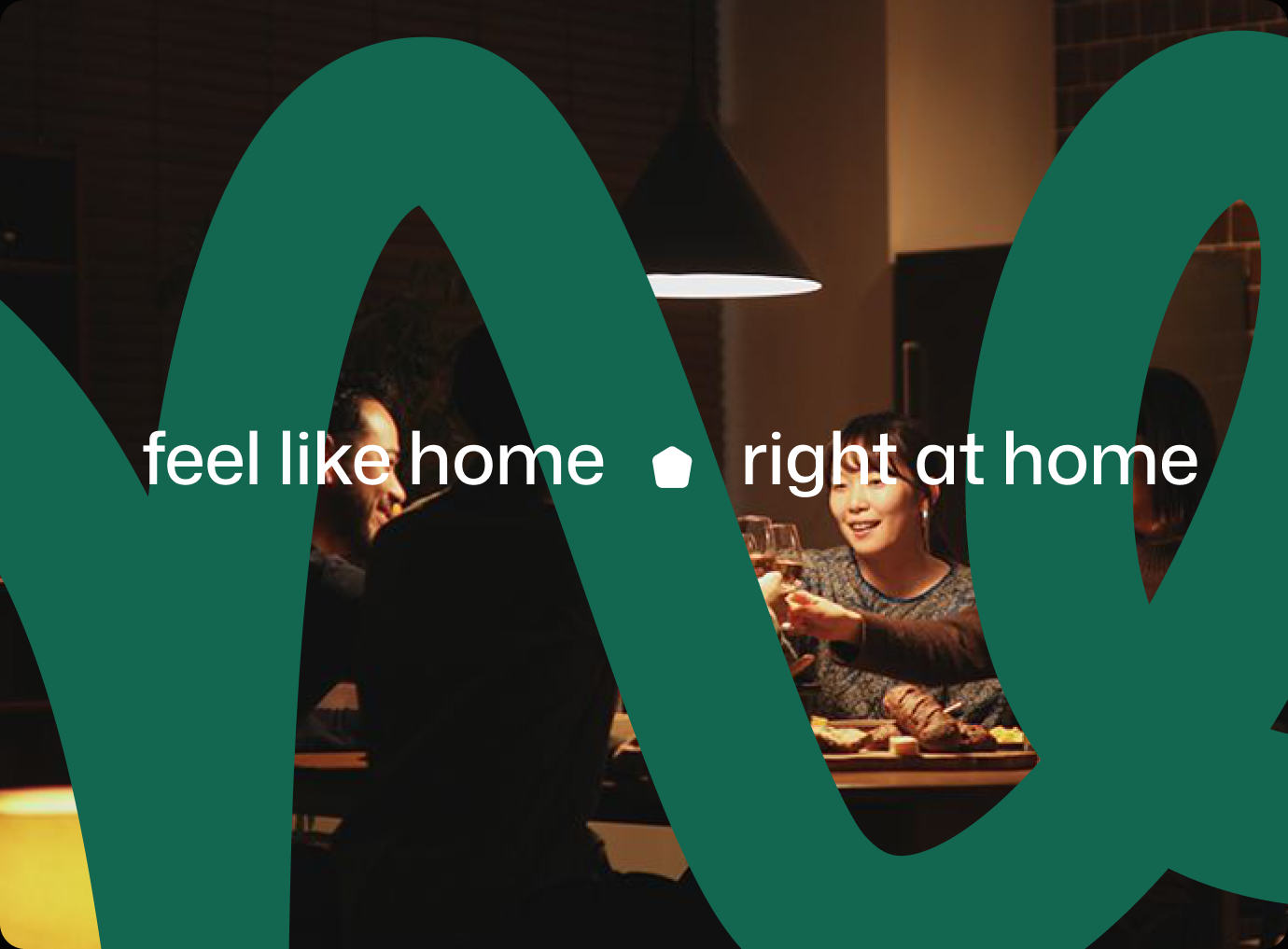 Needin brand image with the line feel like home, right at home